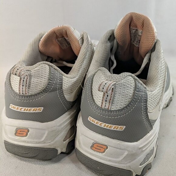 Skechers D'Lites 11 US Women Leather Sneakers Shoes White Pink Silver 11587 WGOR - Picture 7 of 15